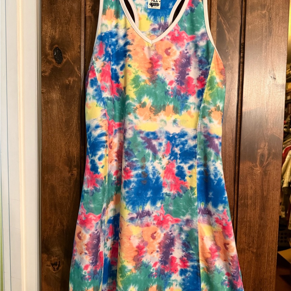Fila Colorful Tie-Dye Sleeveless Tennis Dress